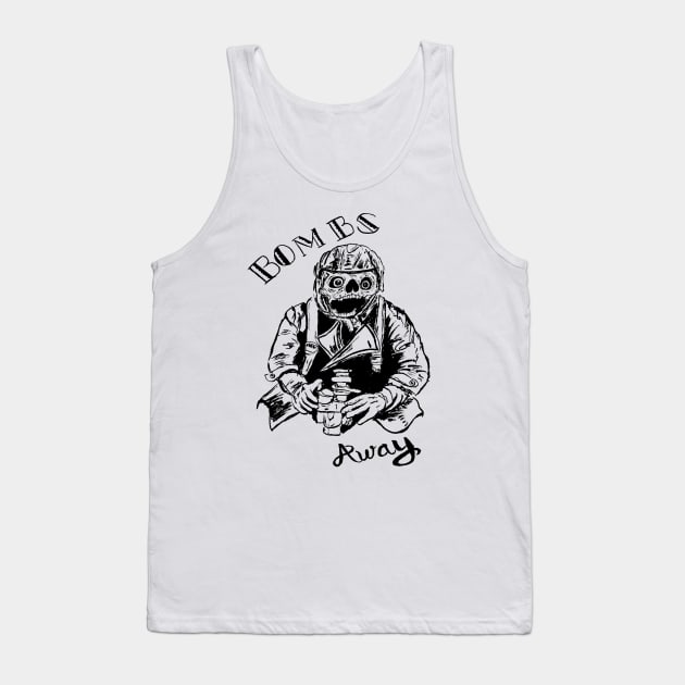 Bombs Away WW2 Skull Pilot Bomber Skeleton Tank Top by pitstopart